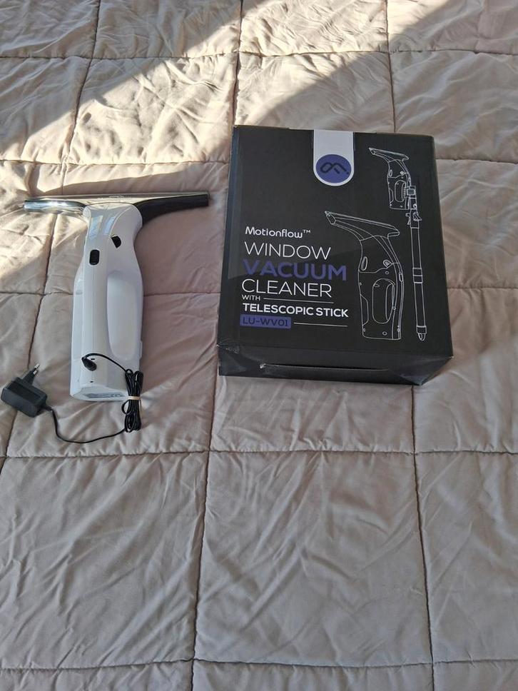 Motionflow Ruitenreiniger met Telescoopsteel - Nieuw!, Witgoed en Apparatuur, Stofzuigers, Nieuw, Waterstofzuiger, Minder dan 1200 watt
