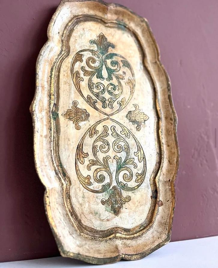 Vintage florentijns dienbblad, Verzamelen, Retro, Huis en Inrichting, Ophalen of Verzenden