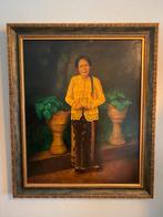 Indonesisch olieverf schilderij Javaanse dame Indonesië, Ophalen