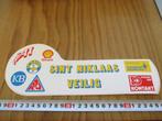 sticker België SINT NIKLAAS VEILIG Shell KB Radio 77 Kontakt, Ophalen, Zo goed als nieuw, Bedrijf of Vereniging