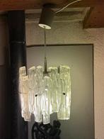 Hanglamp,Iceglas,sixties,zeventies,Kalmar Franken,vintage, Huis en Inrichting, Lampen | Hanglampen, Gebruikt, Sixties,zeventies, Mid-Century