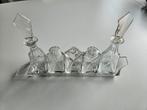 Art Deco kristallen condimentenset – Boheems ca. 1925–1935, Antiek en Kunst, Antiek | Glas en Kristal, Ophalen of Verzenden