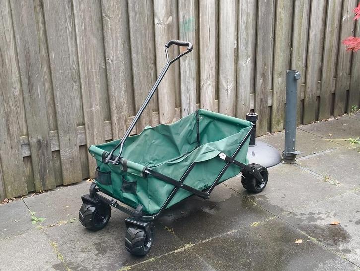 Tectake opvouwbare bolderkar - met brede banden (max 80kg), Caravans en Kamperen, Bolderkarren, Gebruikt, Opvouwbaar, Ophalen