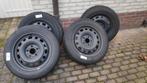 Winterbanden, stalen velg, Maat 205/55/R16 h., Auto-onderdelen, Banden en Velgen, Ophalen, Gebruikt, 16 inch, Banden en Velgen