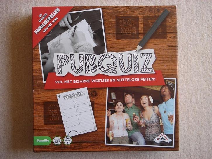 LEUK: PubQuiz - PARTYSPEL, Hobby en Vrije tijd, Gezelschapsspellen | Bordspellen, Gebruikt, Drie of vier spelers, Vijf spelers of meer