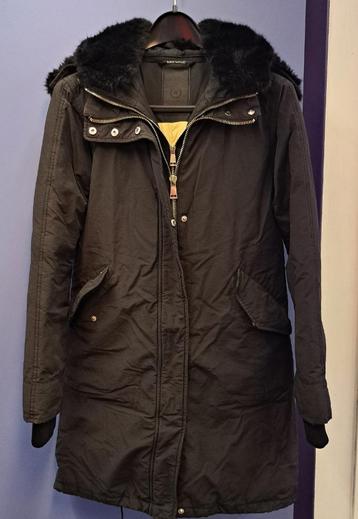 Airforce winter parka winterjas zwart faux fur kraag S 50080 beschikbaar voor biedingen