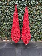2 Rode fluweel/gevlokte kerstbomen, Ophalen