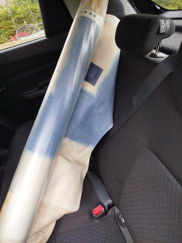 Stoffen rol - Blauw/Beige - 6.64 meter beschikbaar voor biedingen