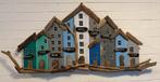 Houten huis voor aan de wand - XL - gekleurd +/-100 breed, Ophalen