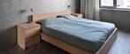 Ikea Malm bed 160 x 200cm incl lattenbodem + 2 kastjes, 160 cm, Gebruikt, Hout, Ophalen