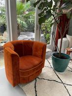 Dutchbone flower fauteuil terra velours, Ophalen, Zo goed als nieuw, 75 tot 100 cm, 50 tot 75 cm