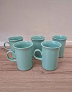 5 Vintage Churchill Mokken - Lichtgroen, Huis en Inrichting, Keuken | Servies, Ophalen of Verzenden, Zo goed als nieuw, Overige stijlen