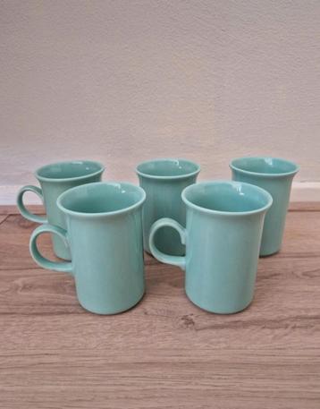 5 Vintage Churchill Mokken - Lichtgroen beschikbaar voor biedingen