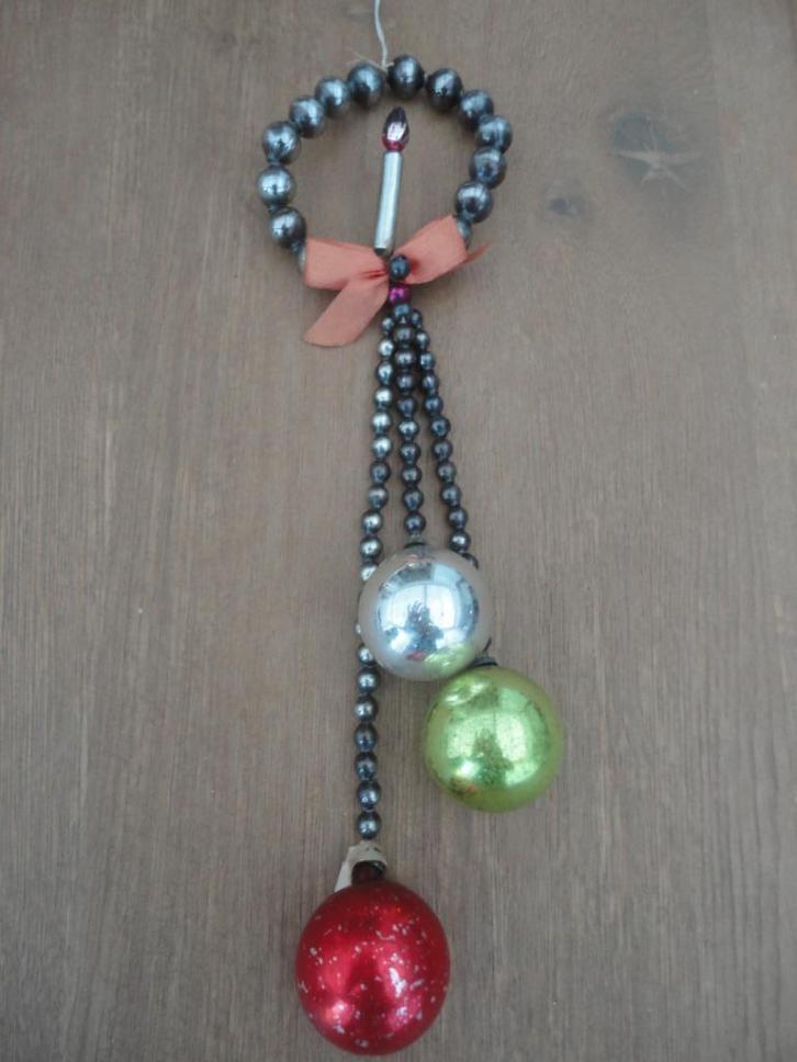 Mooie zeer oud glazen kerstornament c.q. decoratie, Diversen, Kerst, Gebruikt, Ophalen of Verzenden