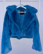 Blauwe faux fur jas van Zara, Ophalen of Verzenden, Zo goed als nieuw, Blauw