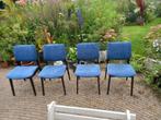 Vier nieuw gestoffeerde retro eetkamerstoelen, Ophalen, Huis en Inrichting