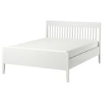 IDANÄS bedframe wit + LEIRSUND lattenbodem 160x200, Huis en Inrichting, Slaapkamer | Bedden, Ophalen, Gebruikt, Wit, Tweepersoons