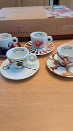 Vier illy espressocups Sustain art 2 van 2015, Ophalen, Nieuw, Porselein, Kop en/of schotel