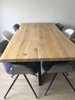 Eiken eettafel, Huis en Inrichting, Tafels | Eettafels, Ophalen, Eikenhout, 200 cm of meer, 50 tot 100 cm