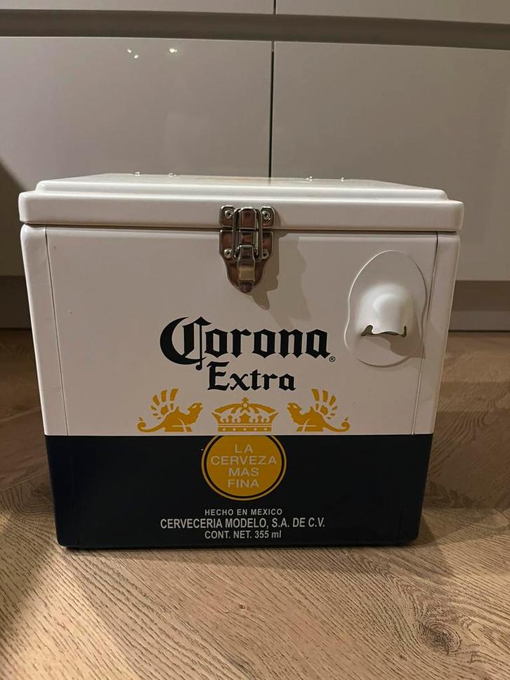 Corona koelbox – retro bier koelbox, Caravans en Kamperen, Koelboxen, Zo goed als nieuw, Koelbox, Koelelement, Ophalen of Verzenden