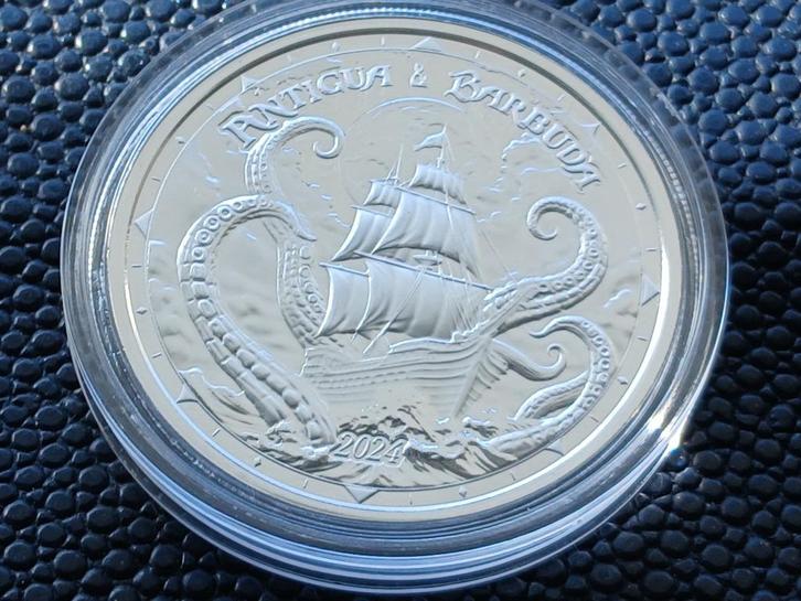 2024 Antigua & Barbuda - The Kraken - 1 oz Silver - East C, Postzegels en Munten, Munten | Amerika, Noord-Amerika, Verzenden