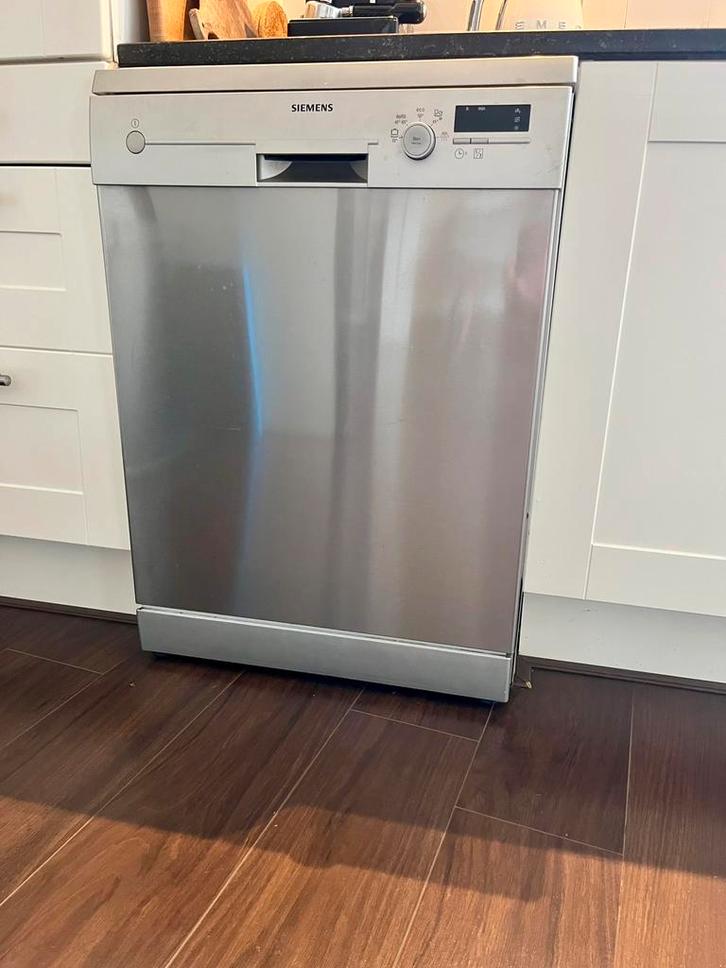 Siemens vaatwasser, vrijstaand, metallic, Witgoed en Apparatuur, Vaatwasmachines, Gebruikt, Vrijstaand, 85 tot 90 cm, 60 cm of meer