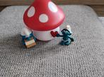 2 smurfen met grote paddestoel, Ophalen of Verzenden, Zo goed als nieuw, Verschillende Smurfen