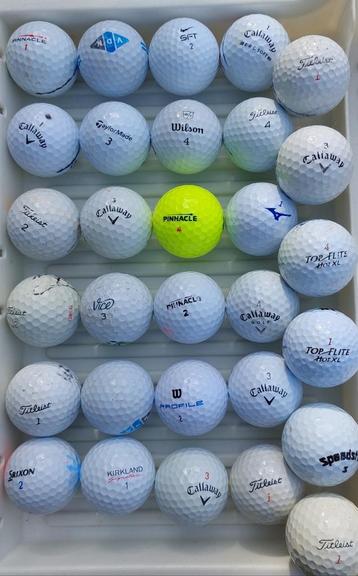 Golfballen, gebruikt, 30 stuks beschikbaar voor biedingen