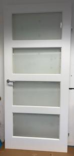 Tussendeur met mat glas, Ophalen, Gebruikt, 80 tot 100 cm, Binnendeur