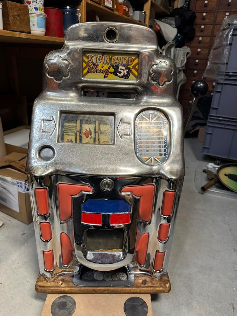 Jennings Chinese front, Verzamelen, Automaten | Gokkasten en Fruitautomaten, Overige munten, Ophalen, Gebruikt