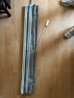 Vouwgordijn 3 stuks, grijs/groen, 123cm breed, Ophalen, Gebruikt, Grijs