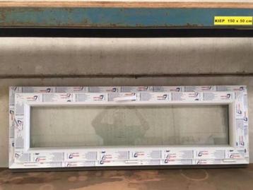 Kunststof kiep kozijn 150 x 50 cm wit RAL 9016 beschikbaar voor biedingen
