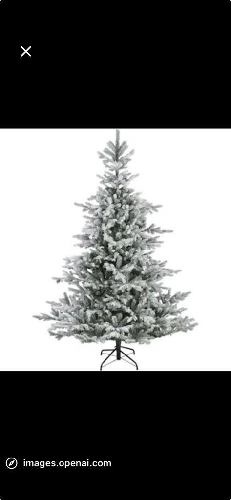 Kunstkerstboom met sneeuw.  180 cm, Diversen, Kerst, Zo goed als nieuw, Ophalen