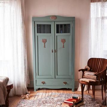 Antieke, eiken Jugendstil kast (demonteerbaar) beschikbaar voor biedingen