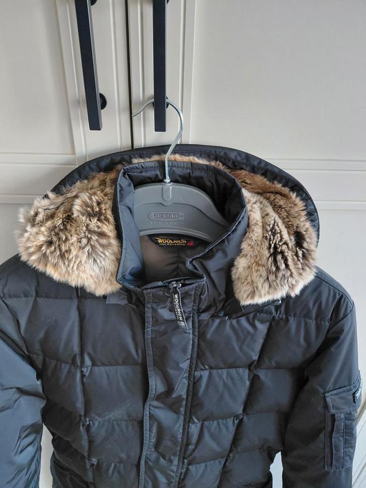 Woolrich Blizzard Parka Heren - Maat M, Kleding | Dames, Jassen | Winter, Gedragen, Maat 38/40 (M), Zwart, Ophalen