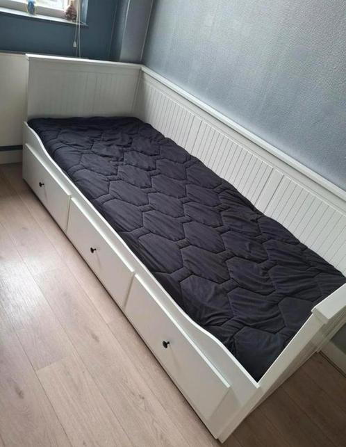 2x ikea hemnes bedbank zgan, Huis en Inrichting, Slaapkamer | Bedden, Zo goed als nieuw, Tweepersoons, 80 cm, 200 cm, Hout, Wit