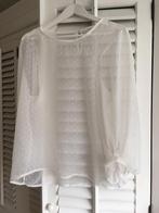 Witte blouse doorschijnend, stip, Kleding | Dames, Maat 42/44 (L), Ophalen of Verzenden, Wit, Zo goed als nieuw