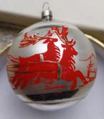 Oude kerstbal met  tafereel, Diversen, Kerst, Ophalen of Verzenden, Gebruikt
