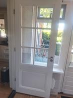 Houten binnendeur 9010wit met glas, Ophalen, Gebruikt, 80 tot 100 cm, Binnendeur