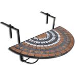 AANBIEDING | Balkontafel hangend mozaïek terracottakleurig e, Tuin en Terras, Tuintafels, Wicker, Nieuw, Rechthoekig, Verzenden