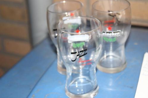 heineken jazz in duketown glazen 5x, Verzamelen, Biermerken, Gebruikt, Glas of Glazen, Heineken, Ophalen of Verzenden