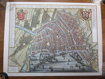 Poster Historische kaart Amsterdam  beschikbaar voor biedingen