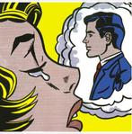 Roy Lichtenstein (1923) Kleur Offset Druk " Thinking of Him", Antiek en Kunst, Ophalen of Verzenden