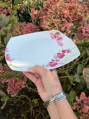Serveer schaal Orchidee vierkant bord 2 stuks 🌸🌸 beschikbaar voor biedingen