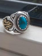 Oude zilveren Perzische ring. Turkoois neyshabur, Sieraden, Tassen en Uiterlijk, Ophalen of Verzenden, Zo goed als nieuw, Zilver