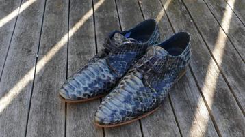 Sacha Dandy Collection slangenleer print blauw snakeskin beschikbaar voor biedingen