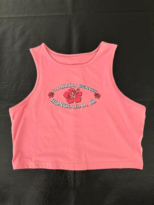 Meiden top hemd roze S M bloem waikiki honolulu, Kleding | Dames, Tops, Zo goed als nieuw, Roze, Zonder mouw, Ophalen of Verzenden
