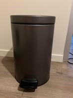 Grijze Brabantia pedaalemmer/prullenbak 10-12 liter, Huis en Inrichting, Woonaccessoires | Prullenbakken, Gebruikt, Met pedaal