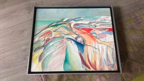 Frits Veenland schilderij 60x50, Antiek en Kunst, Kunst | Schilderijen | Abstract, Ophalen of Verzenden