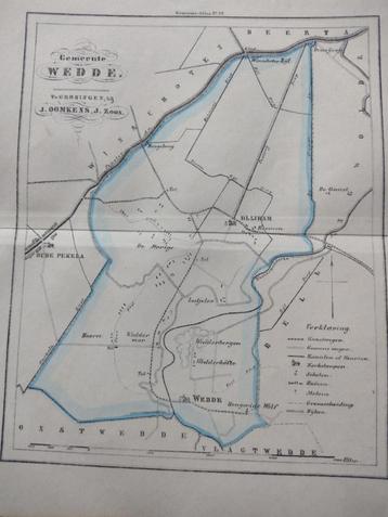 39 Wedde Blijham Winschoterzijl Oude Pekela Litho Fehse 1862 beschikbaar voor biedingen